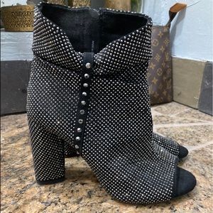 Gianni Bini rhinestone‎ peep toe booties
